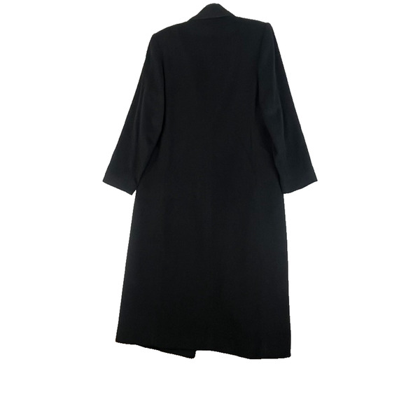 L. Magnin Coat Women's Large Black Double Breasted 100% Cashmere Golded Button - Picture 2 of 9